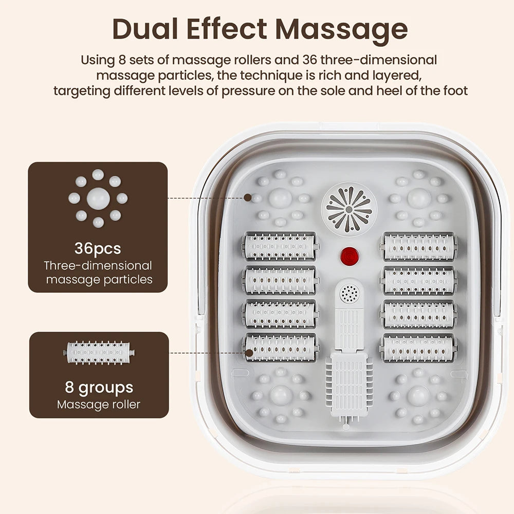 Portable Foot Massage Tub: Foldable Heated Bath for Relaxation Therapy Relaxation Treatment Tidesmit