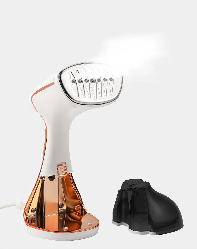 Tidesmit 1800W handheld garment steamer close-up showing digital touch screen control panel and water tank