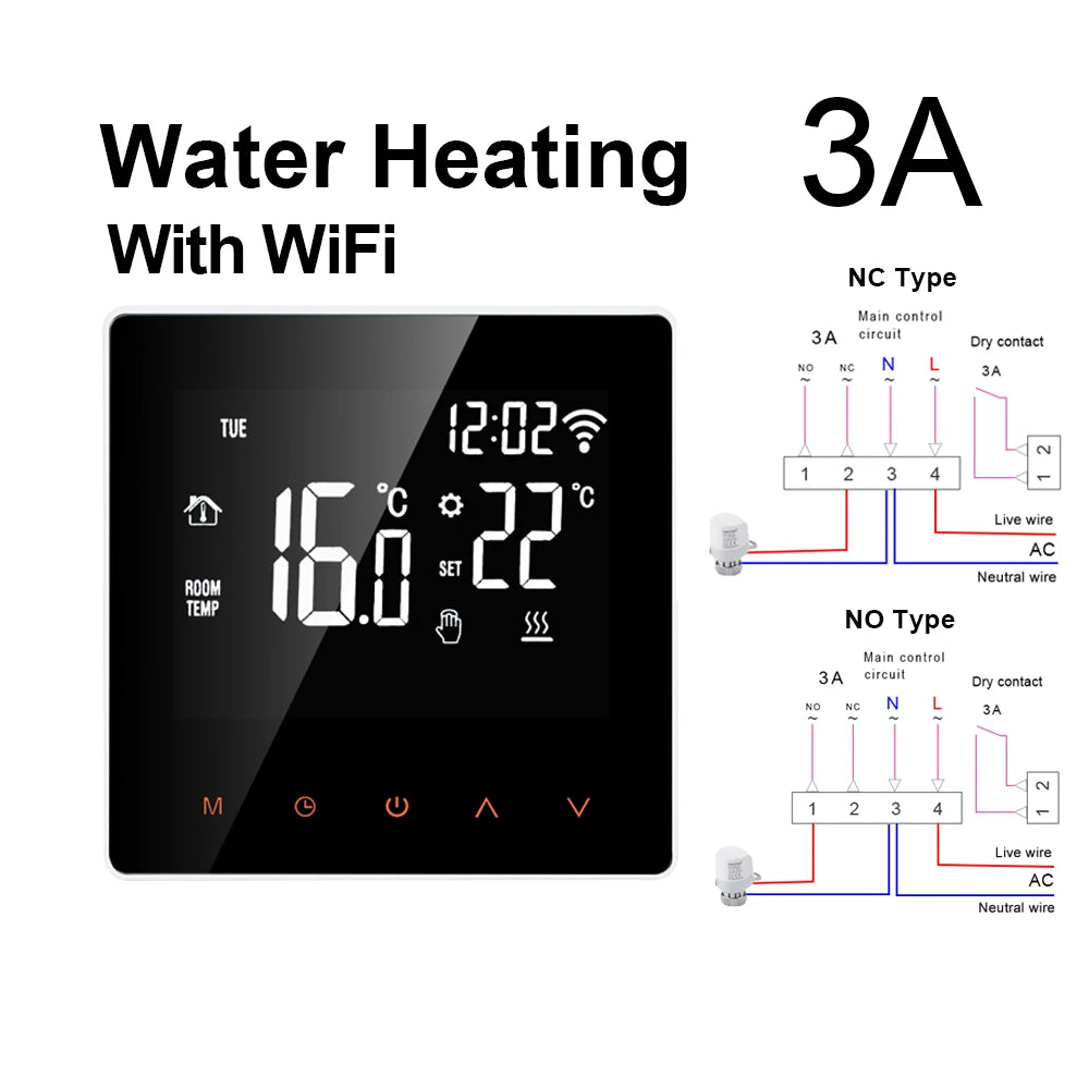 AVATTO WiFi Smart Thermostat, Electric Floor Heating Water/Gas Boiler Temperature Remote Controller for Tuya Google Home, Alexa
