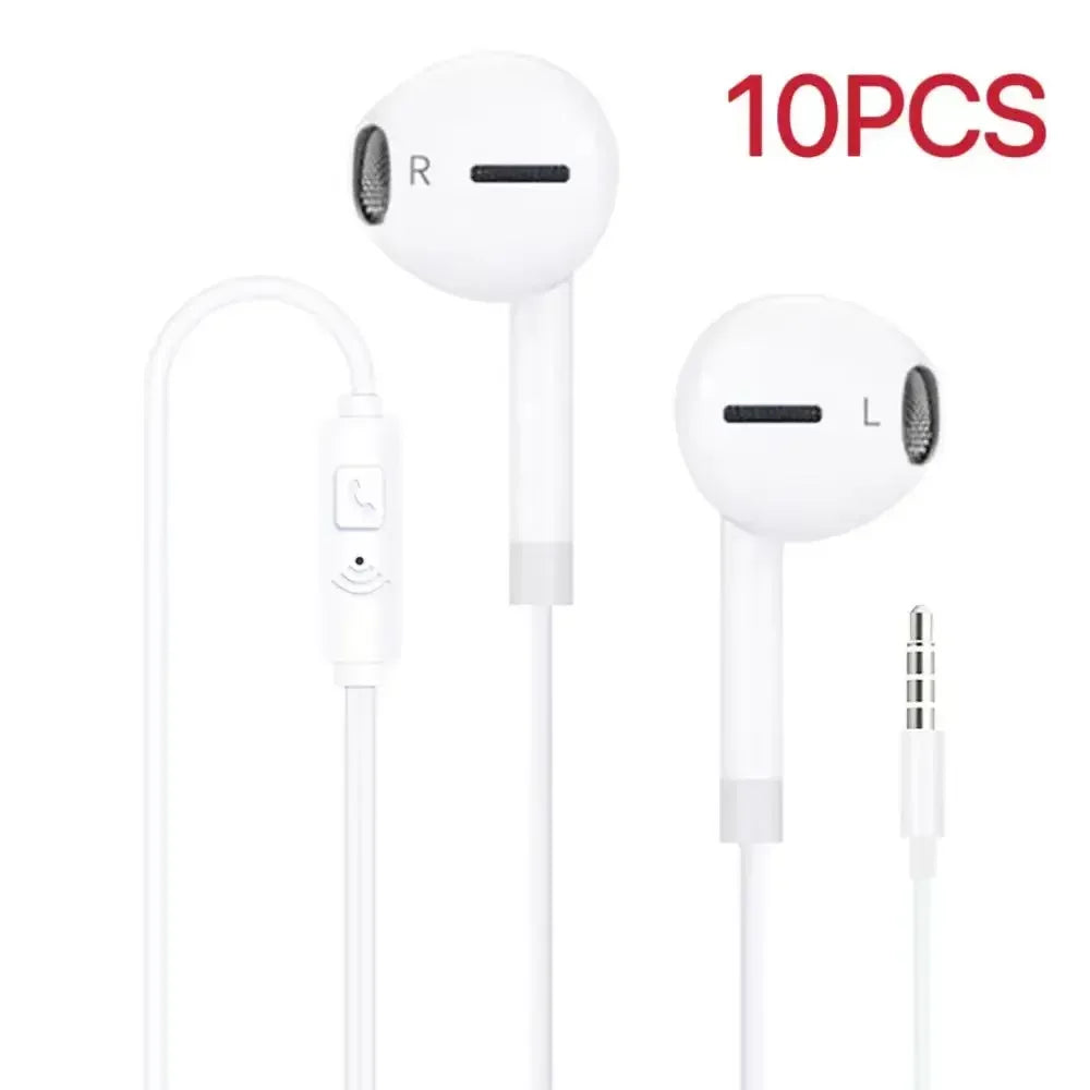 1/5/10PCS 3.5mm Universal Wired Headphones Comfortable stereo wired headphones For mobile phones, computers and more. 10PCS Tidesmit