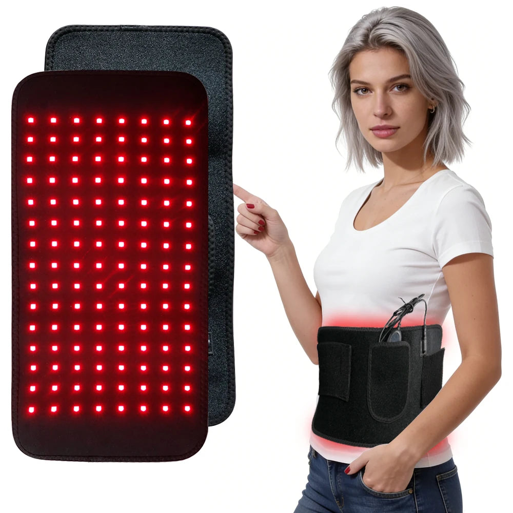 3 in 1 LED Infrared Light Therapy Body Pad Wearable Wrap for Back Shoulder Waist 660&850 nm Infrared Light Weight Loss Device