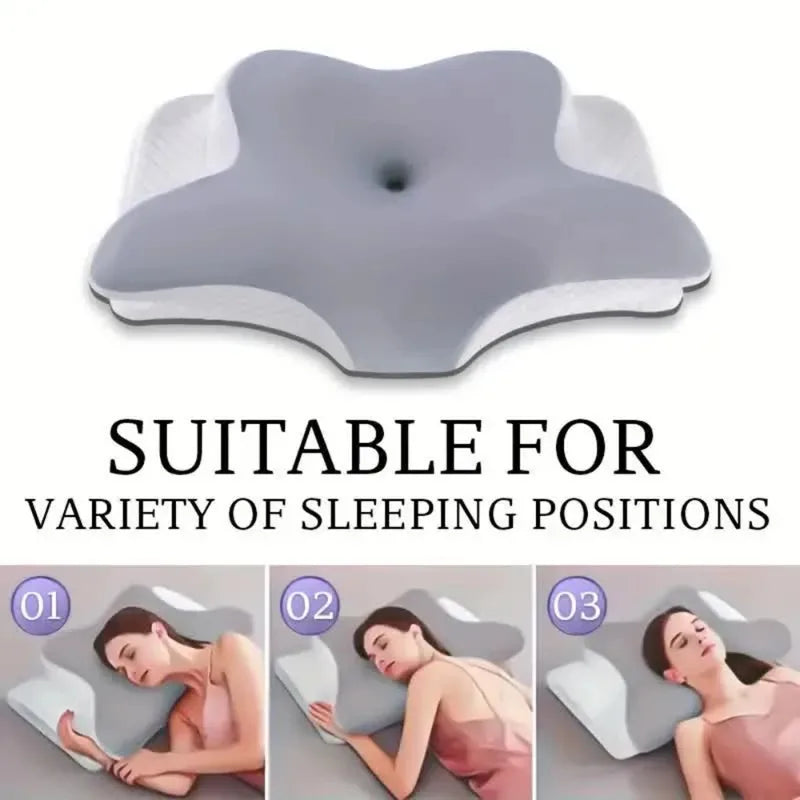 Butterfly Side Sleeping Pillow with Memory Cotton for Neck Support Massage Cushion Tidesmit