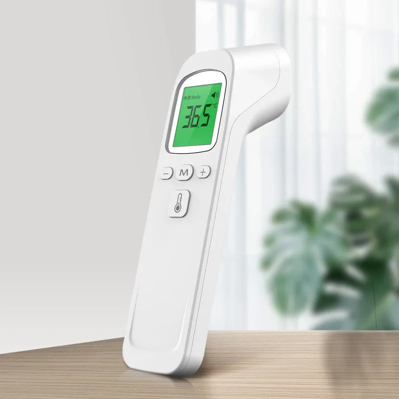 Wrist Blood Pressure Monitor LED English Voice Broadcast Tonometer BP Monitor Non Contact Infrared Medical Thermometer