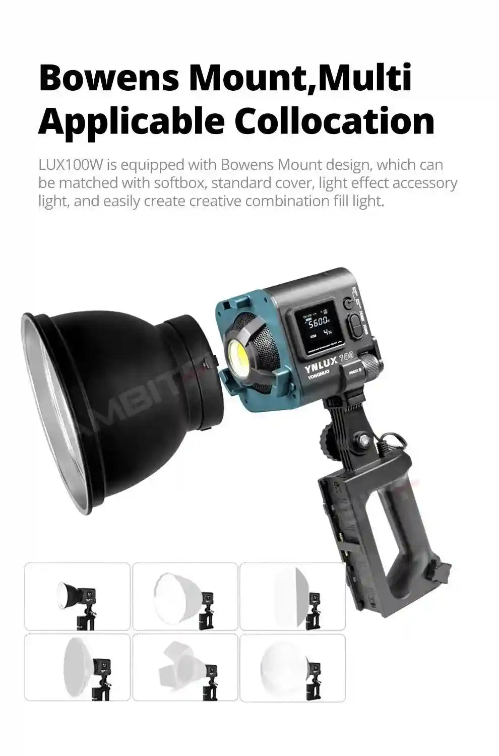 Bi-color LED Video Light: Portable Handheld Studio Lamp for Content Tidesmit