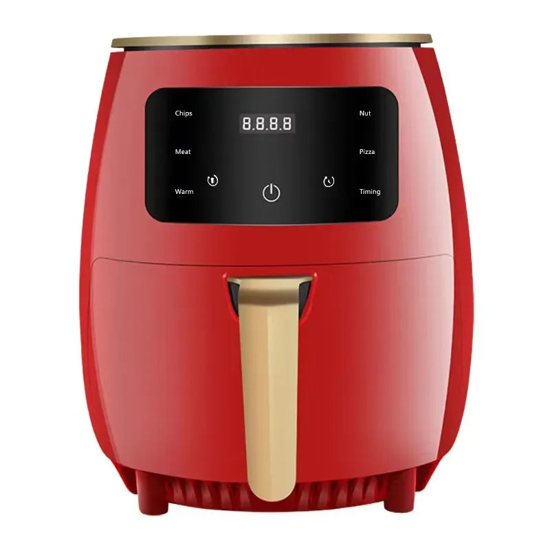 CBT 220V 1400W 6L Air Fryer European British Air Fryer Household Multi-function Smart Electric Fryer Digital Display Touch