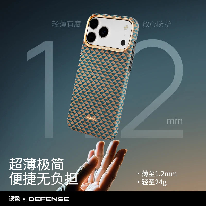 iPhone 17 Pro Max Aramid Fiber Case - Slim Magnetic Shock-Absorbing Cover Tidesmit