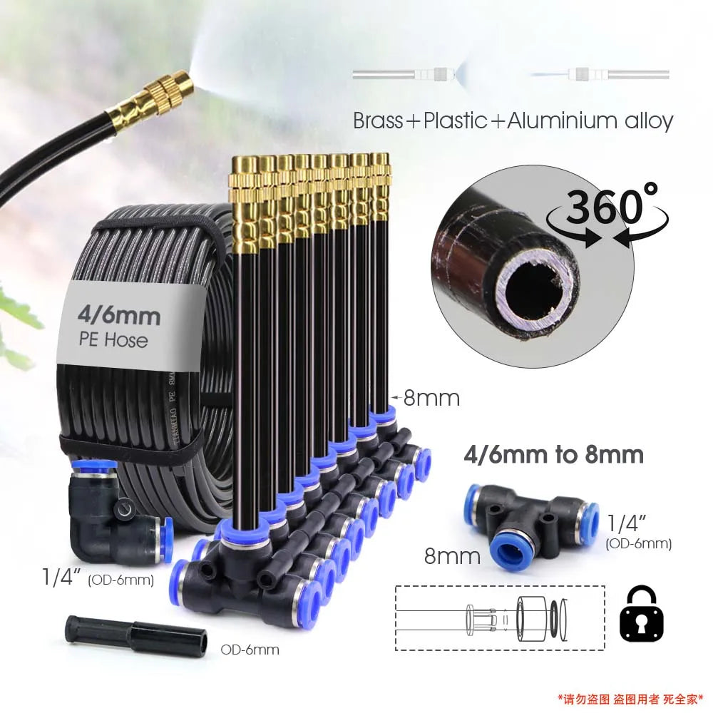 30-5m LCD Quick Connect Atomizing Sprinkler Timer Irrigation Kit Custom Automatic Watering System Flexible Adjustment Nozzle