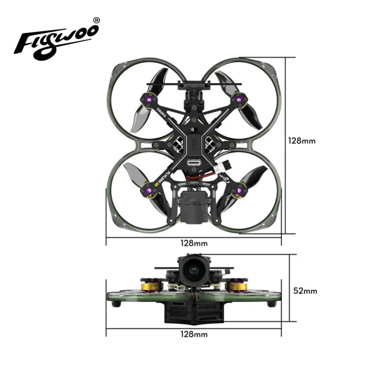 Flywoo Flylens 85 HD O4 FPV Drone - 2S Mini Racing Quadcopter Tidesmit