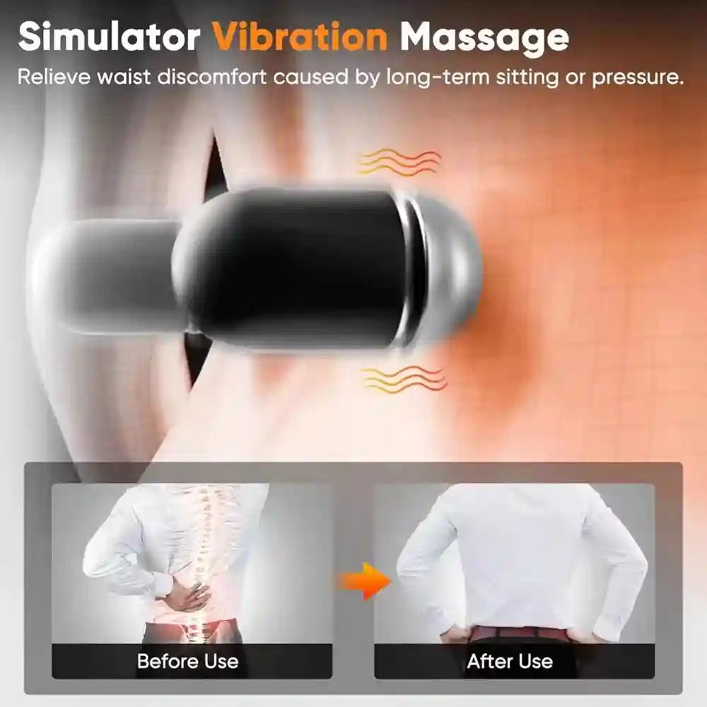 Back Massager with Heat and Vibration for Pain Relief - Tidesmit Relaxation Treatment Tidesmit