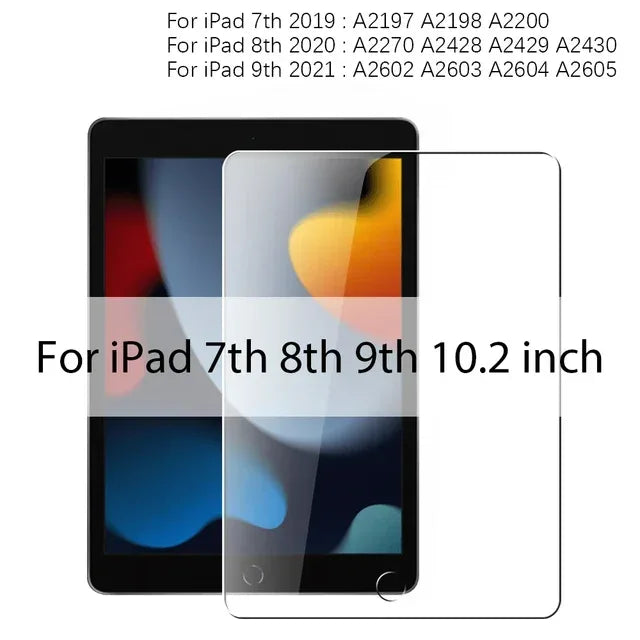 iPad Tempered Glass Screen Protector: 9H Hardness Anti-Scratch Shield FOR 7th 8th 9th Tidesmit