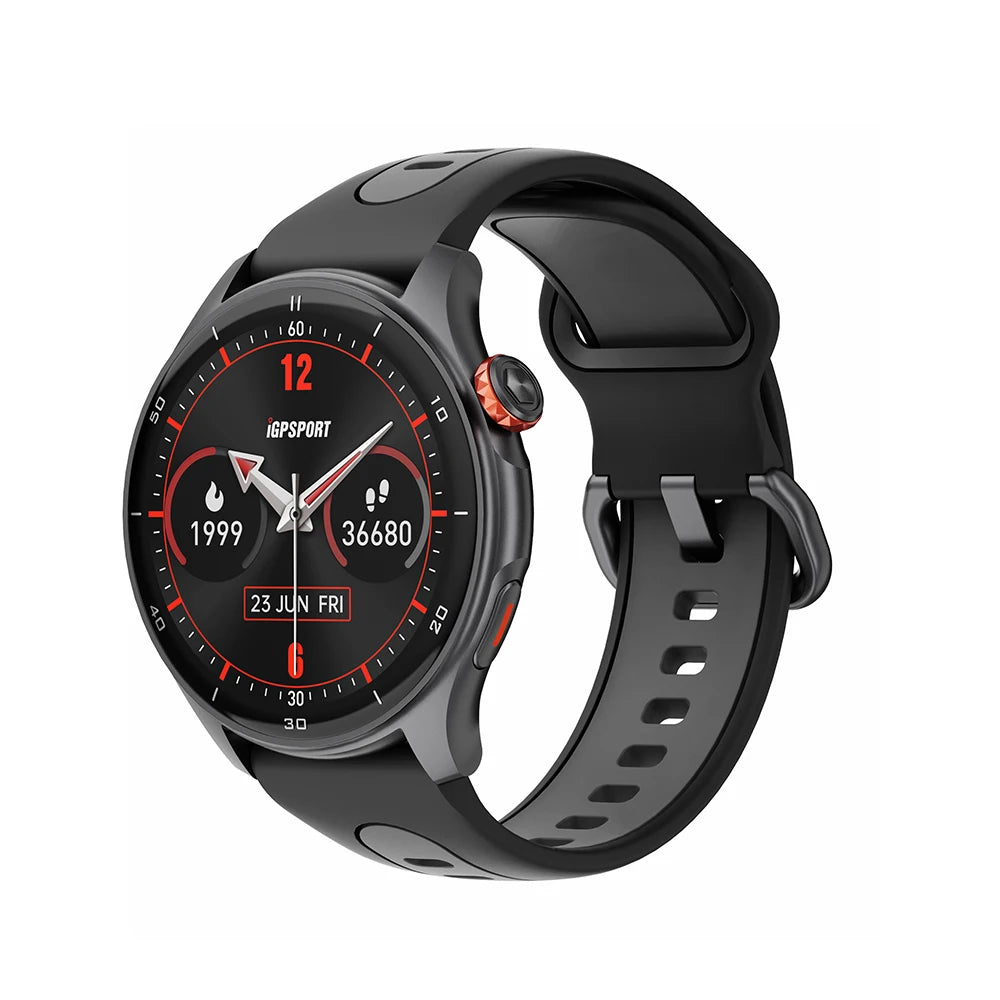iGPSPORT LW10 Smart Watch With 1.43" AMOLED Screen GNSS GPS Tracker Bluetooth Calls 50+ Sports Modes Heart Rate/SpO2 Monitor