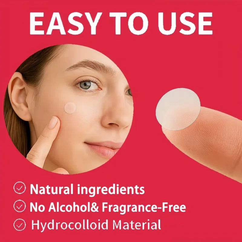 39Pcs Hydrocolloid Acne Patches, Professional Blemish Absorbing Pimple Stickers, Invisible Breathable Facial Skin Care Patch