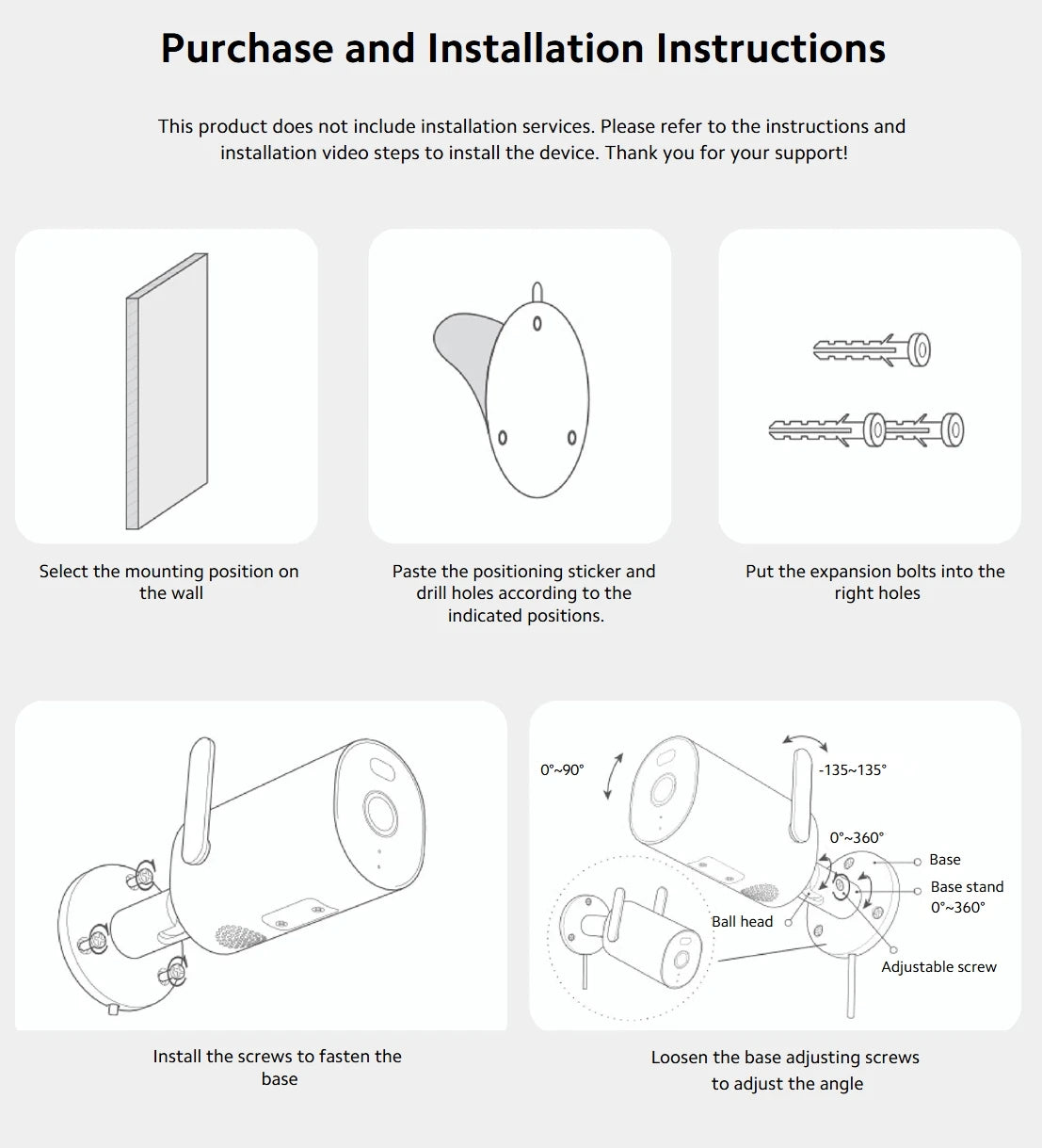 Xiaomi Outdoor Camera AW300 IP66 2K IP66 Full Color Night Vision Home Camera Video Surveillance IP Cam Detection Security Camera