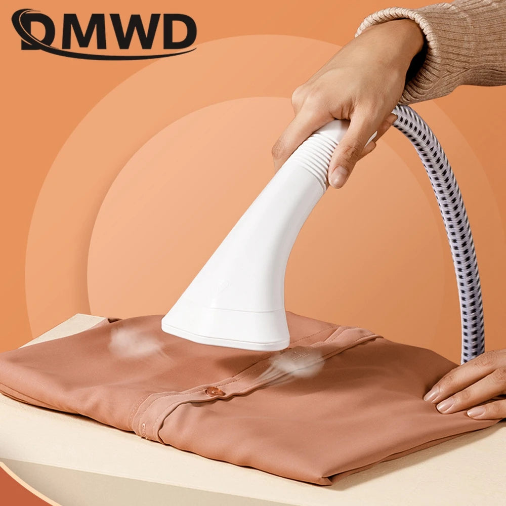 Tidesmit 2L electric garment steamer with adjustable rod and steam settings for 10 fabric types, side view feature