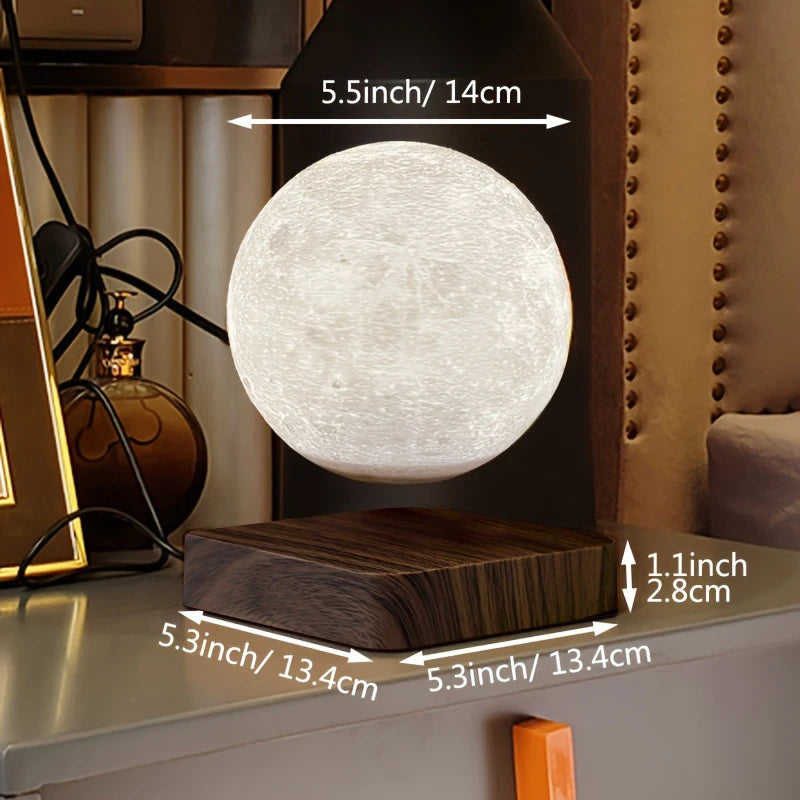 Levitating Moon Lamp | 3D Magnetic Floating LED Light by Tidesmit moon light Tidesmit