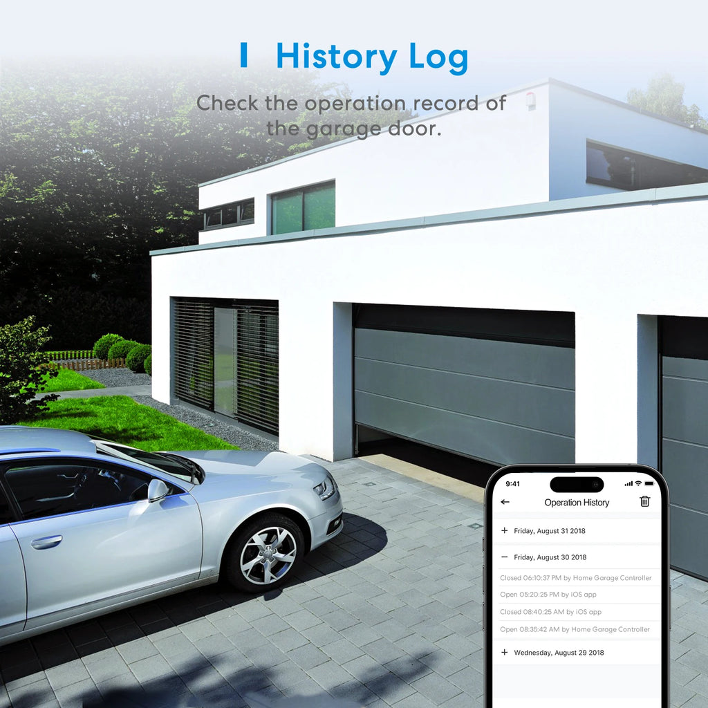 Meross HomeKit Smart WiFi Garage Door Opener, Works with Apple HomeKit, Siri, CarPlay, Alexa, Google Assistant and SmartThings