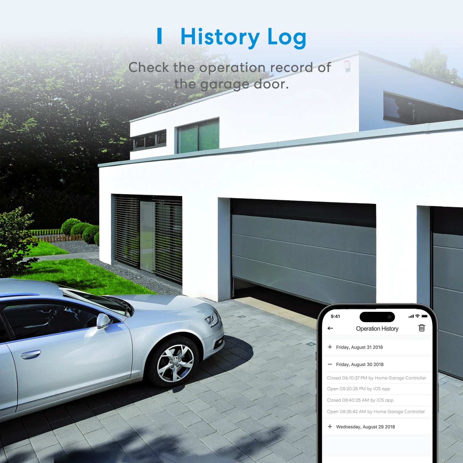 Meross HomeKit Smart WiFi Garage Door Opener, Works with Apple HomeKit, Siri, CarPlay, Alexa, Google Assistant and SmartThings