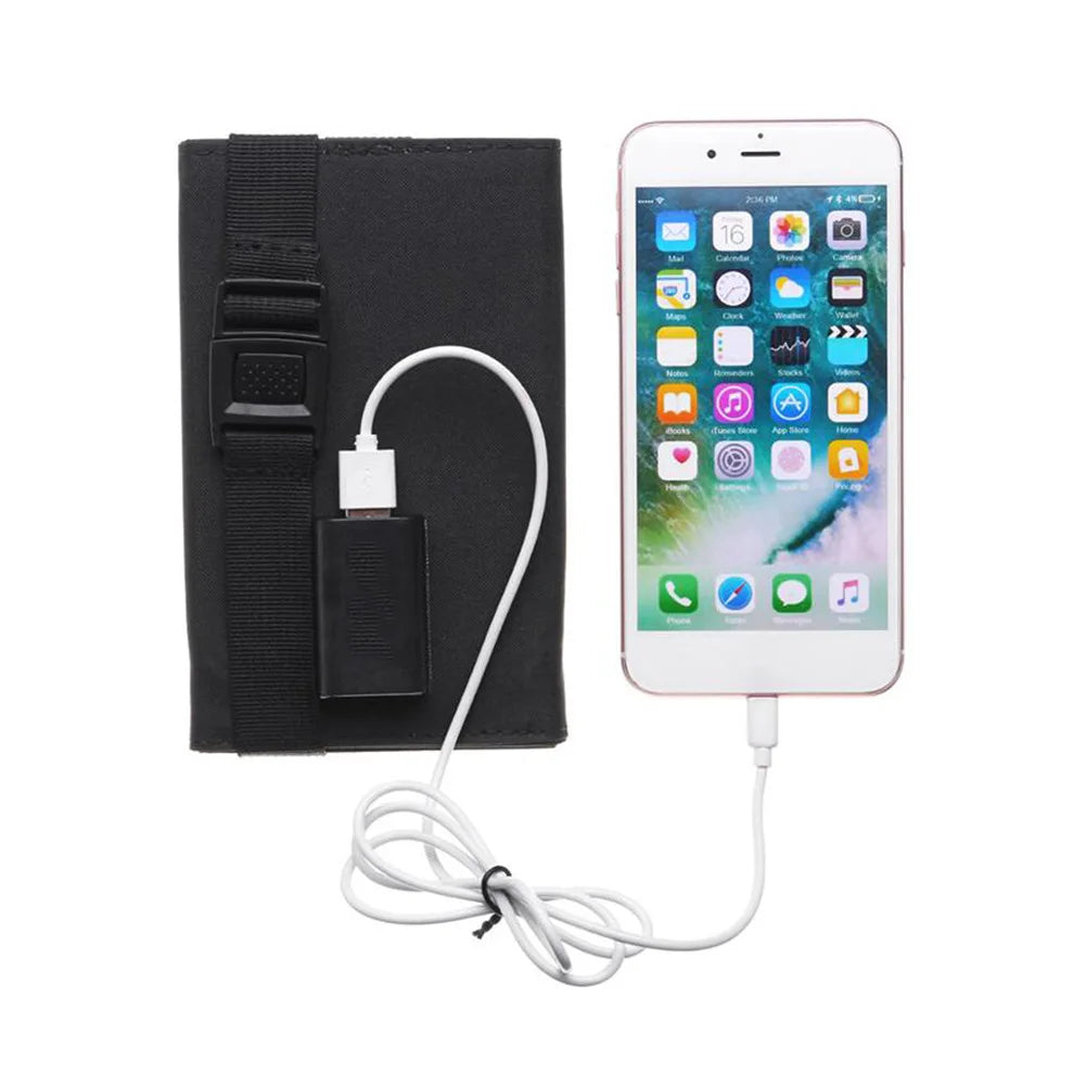 Solar panel 20W portable solar panel outdoor power supply solar mobile power bank power bank  4 folding and packaging