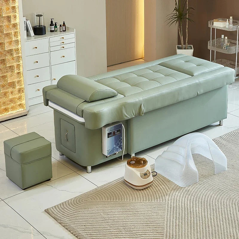 Electric Shampoo Bed for Head Therapy | Adjustable Salon Sofa | Tidesmit Massage Chairs Tidesmit