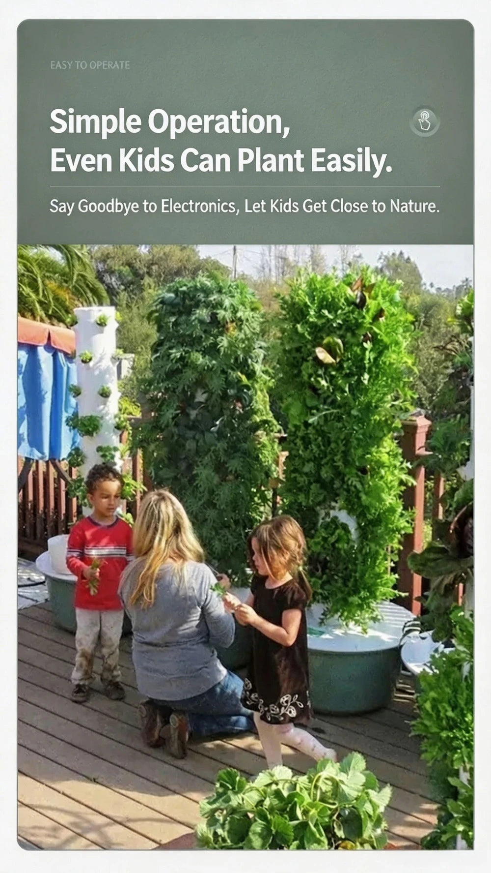 Hydroponic Growing System - Vertical Aeroponic Tower Garden for Indoor Plants, Automatic Watering, Space Saving, Ideal for Home