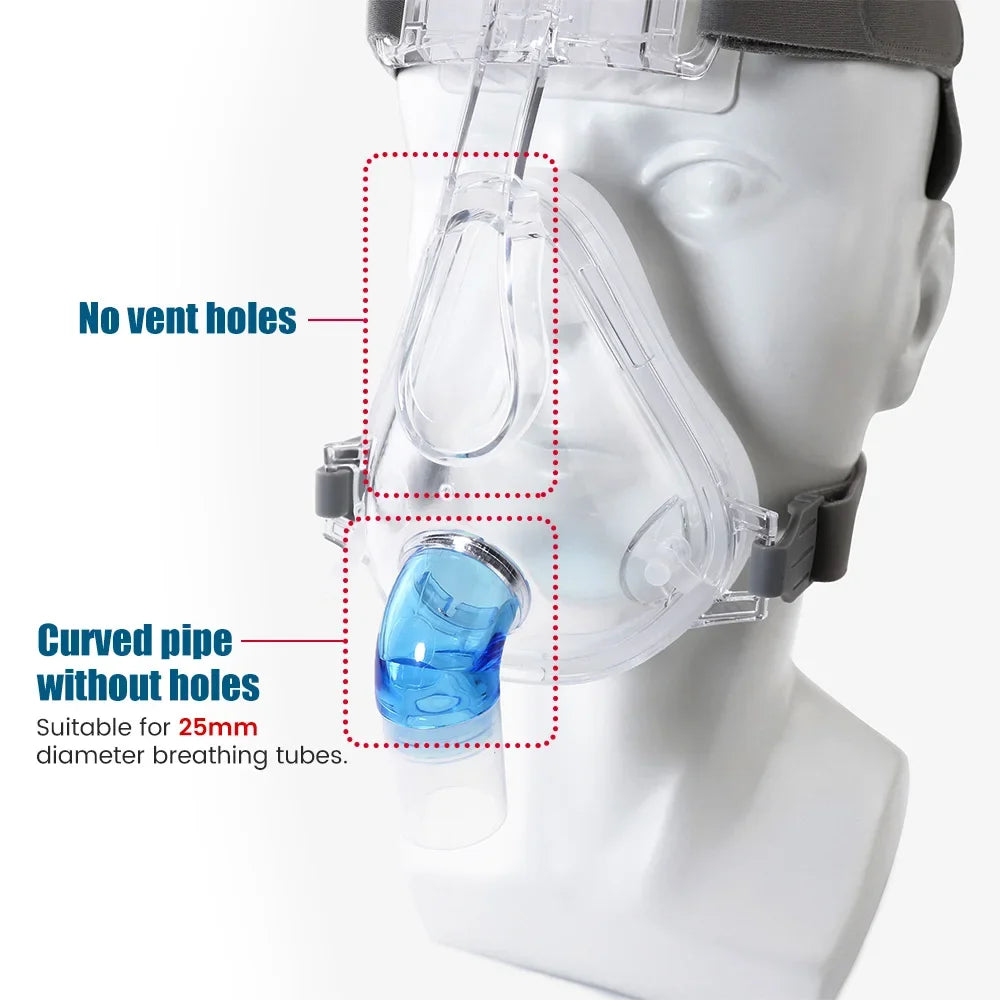 Comfortable CPAP Full Face Mask Adjustable Strap Respirator For Cushion Travel Anti Snoring Stopper Solution Tools Sleep Help