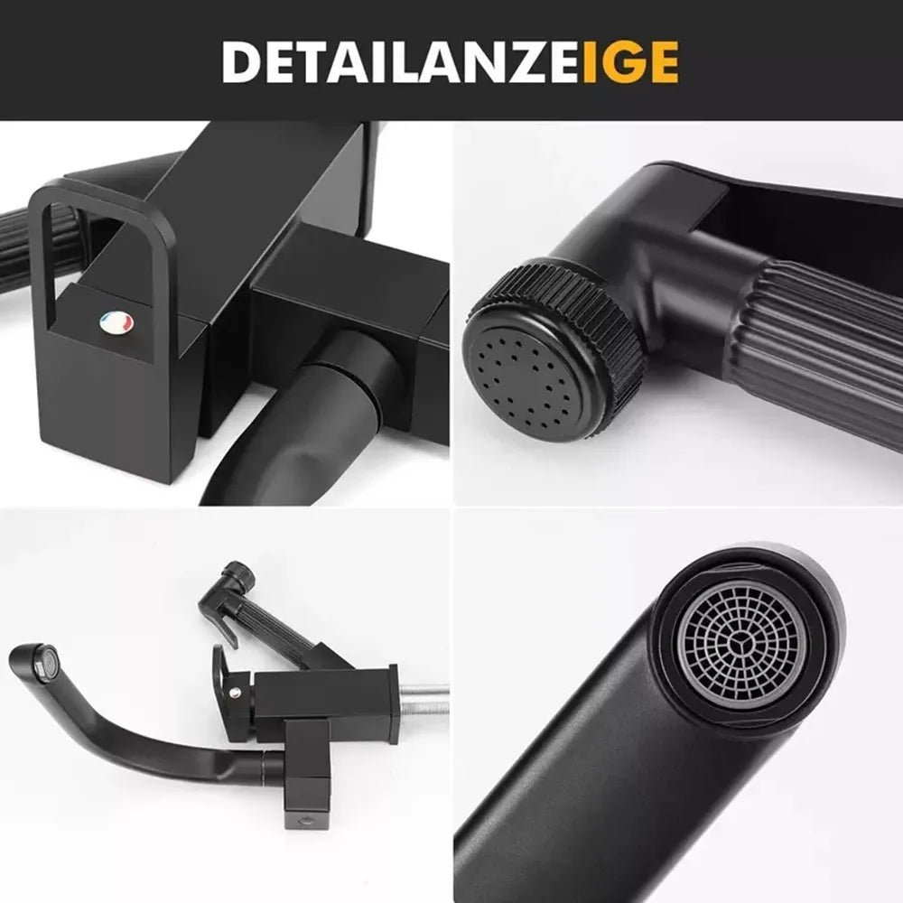 Kitchen Faucet with Pull Down Sprayer, Stainless Steel Sink Faucet for Classic Modern Ktichen, with Side Sprayer