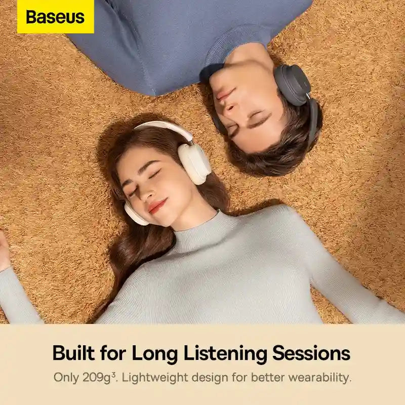 Wireless Over-Ear Headphones with 70H Playtime and Spatial Audio - Gray Tidesmit