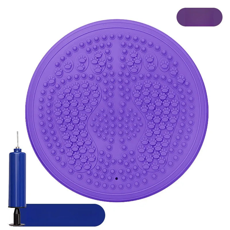Inflatable Balance Trainer | Massage Stepper for Core Stability Massage Cushion purple Tidesmit