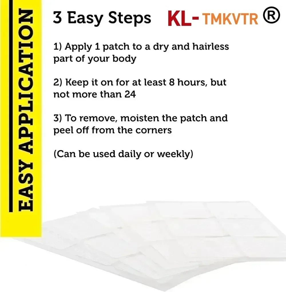 30 Patches Vitamin D3 K2 MK7 & A Transdermal Patches for Calcium Regulation Plus Bone Heart Thyroid & Immune Support