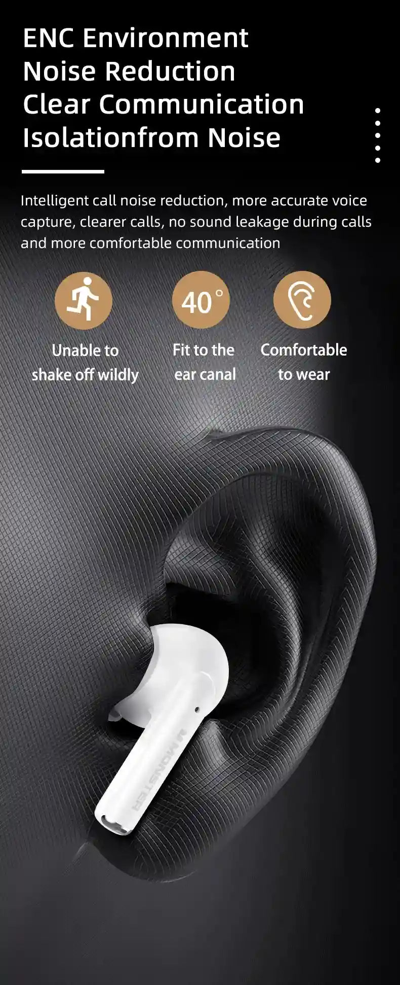 Tidesmit Wireless Bluetooth Earbuds with Active Noise Cancellation Tidesmit