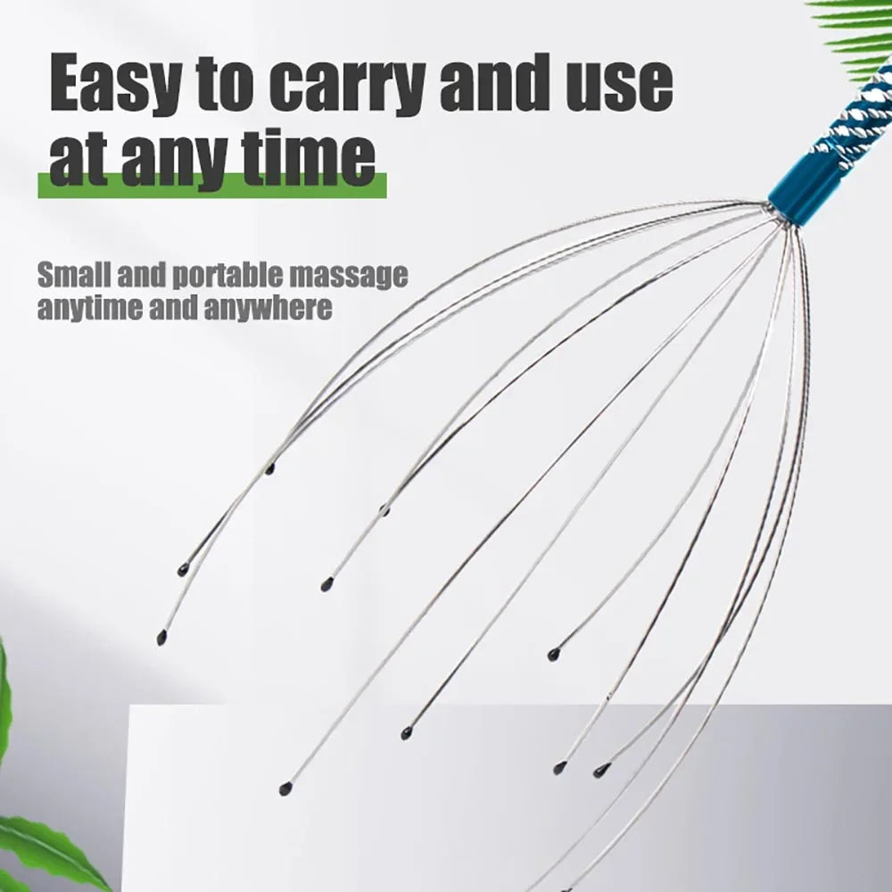 Octopus Head Massager - Scalp Scratcher for Daily Stress Relief 2 Pack Relaxation Treatment Tidesmit