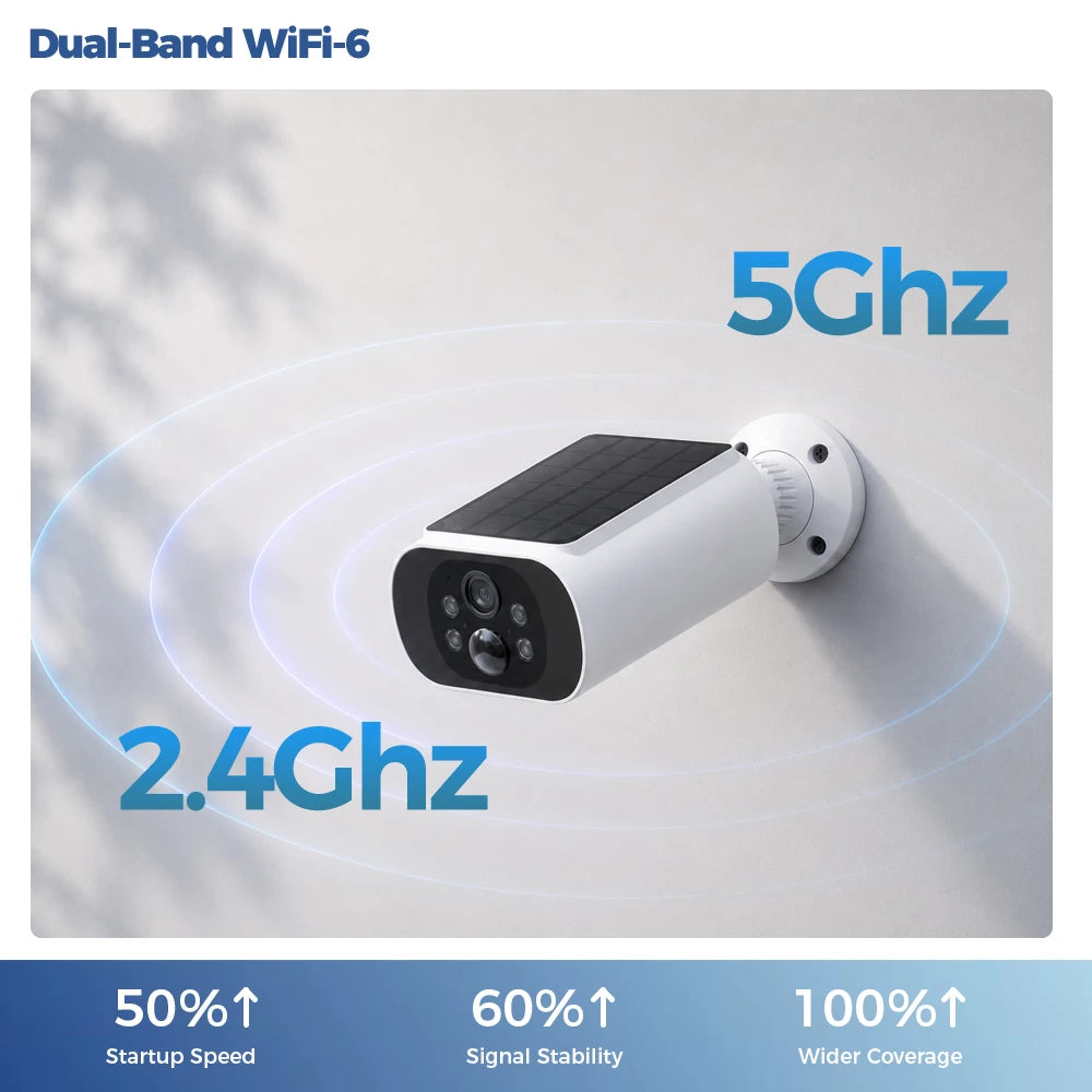 Solar Camera WIFI Outdoor Wireless Security Cam 2.5K Ultra Standby Time PIR Smart Light Color Night Vision AI Detect Battery Cam
