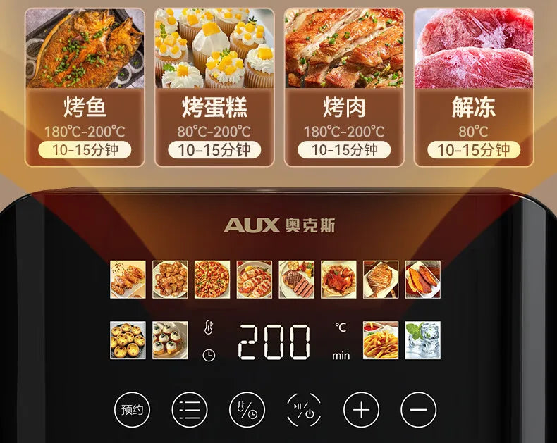 Air fryer 20L household visual automatic flip free multifunctional touch screen double-layer steam oven integrated machine