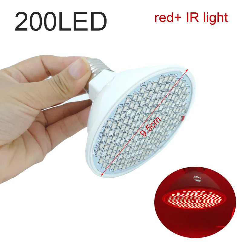 2023 620nm 660nm 850nm E27 Red led plant grow lamp bulb Anti Aging Deep Light IR Infrared Phototherap for Body Skin Pain
