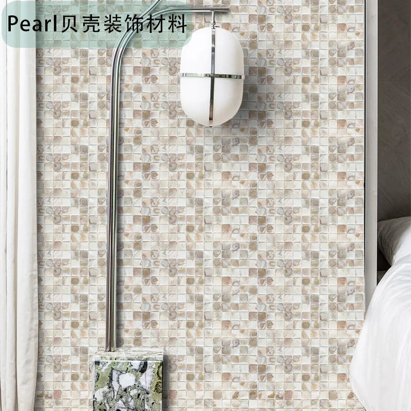 Pearl Shell Mosaic Peel And Stick Tiles Natural Self Adhesive Backsplash For Kitchen Bathroom Balcony Living Room For Couples