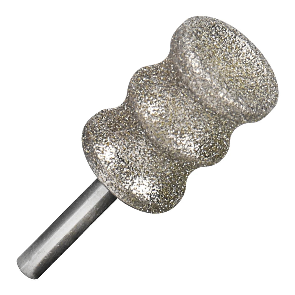 2 replacement silver diamond grinding heads for electric pet nail trimmers for safe, smooth dog paw grooming.