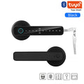 XSDTS Smart Door Lock Electronic Biometric Fingerprint Smart Card Password Key Unlock USB Tuya APP Emergency Charge lock