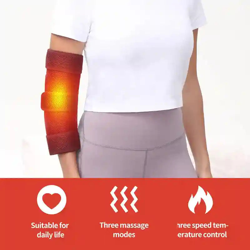 Heated Elbow Brace Wrap: Adjustable Compression Sleeve for Joint Relief Relaxation Treatment Tidesmit