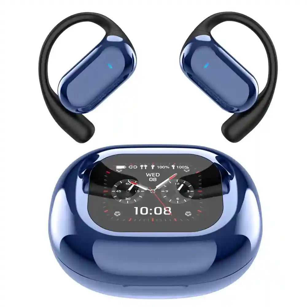 AI Language Translation Earbuds with LCD Touch Case - Tidesmit Blue Tidesmit