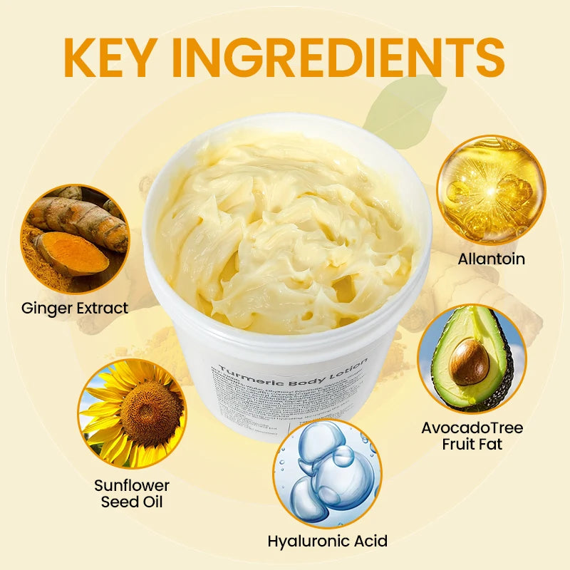 1kg Large Jar Turmeric Skin Brightening Body Lotion Cream for Face And Body - Factory Wholesale