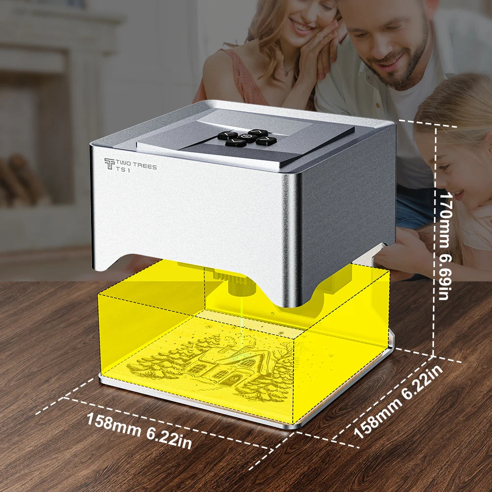 Twotrees TS1 Laser Engraver 3000mw Bluetooth Upgrade Version Mini Laser Engraving Marking Machine Mark Woodworking Machines