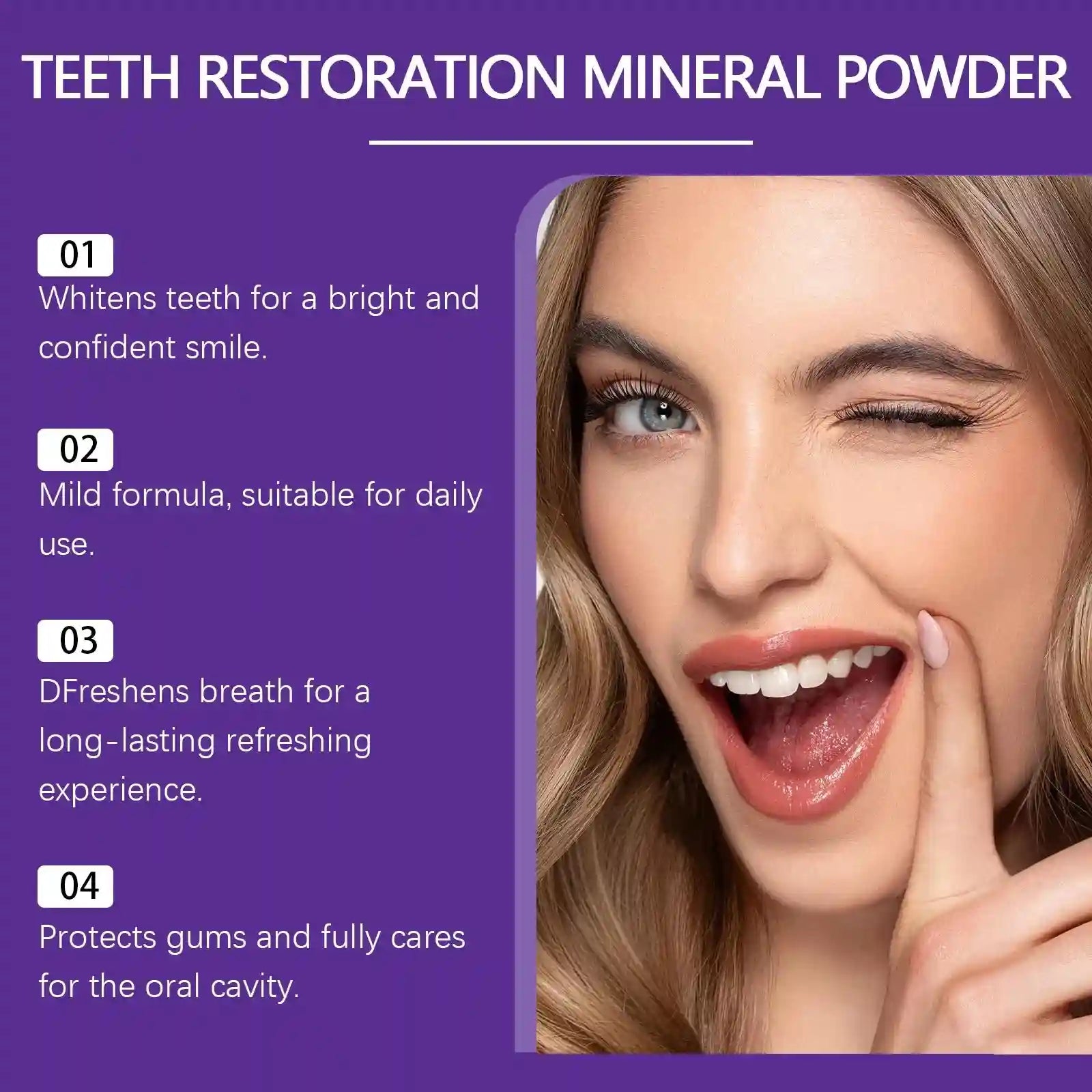 Tidesmit Teeth Restoration Mineral Powder for natural enamel remineralization and teeth whitening