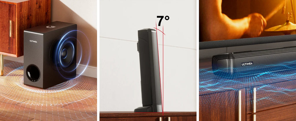4.1 Channel Soundbar with Subwoofer - 200W Detachable Home Theater Tidesmit