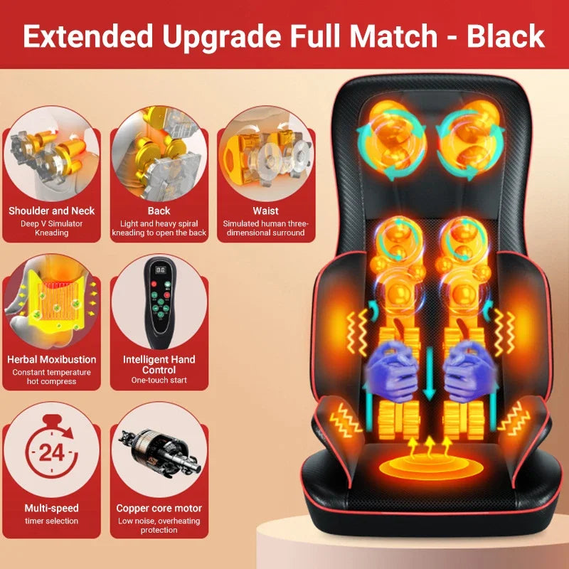 Electric Massage Pillow for Muscle Relief with Heat Therapy - QWW728 Massage Chairs Tidesmit