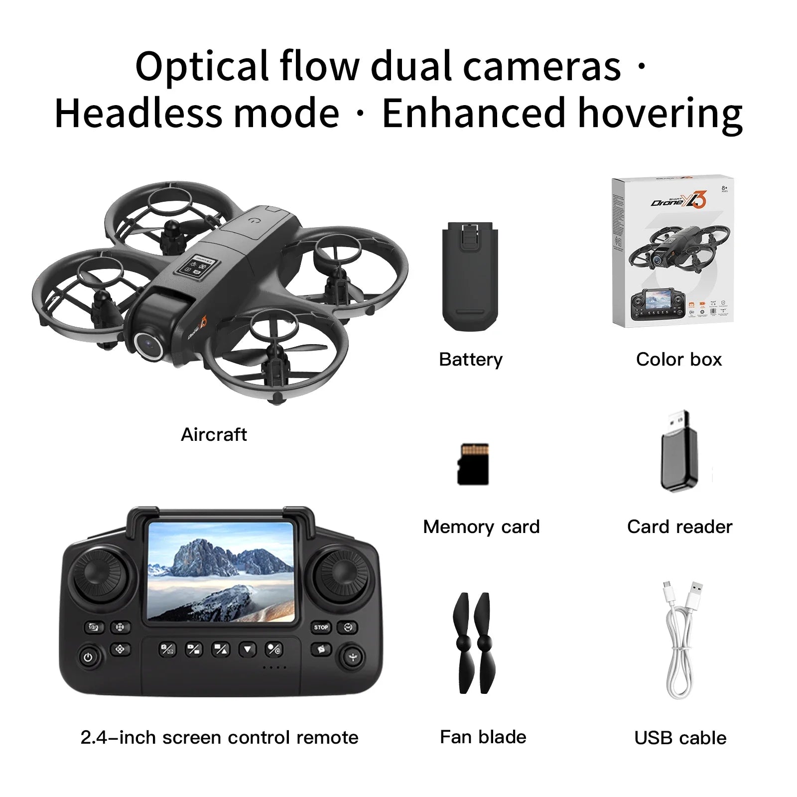 4K Camera Drone for Kids: Foldable Quadcopter with Remote Screen Black-Screen-4K-1B Tidesmit