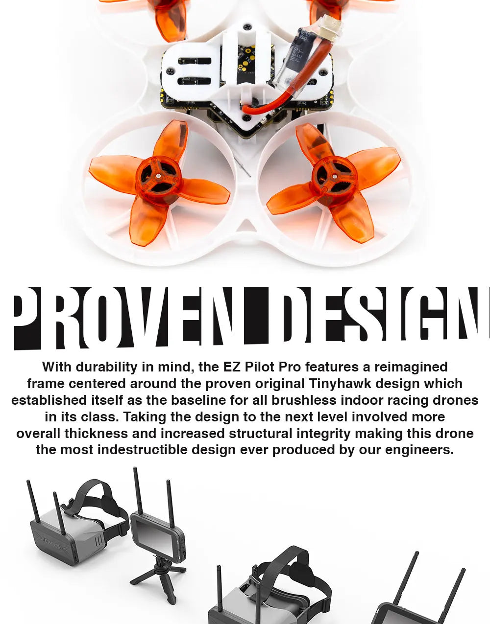 FPV Racing Drone RTF Kit | 80mm Indoor Quadcopter with HD Goggles Tidesmit