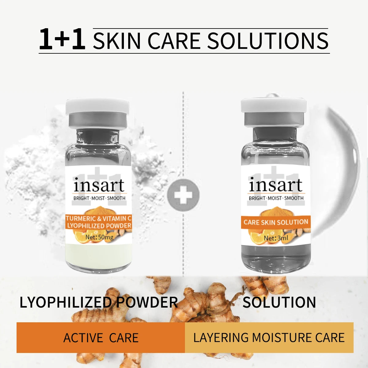 2 Boxes Turmeric Vitamin C Freeze-Dried Powder Set, Skincare Set Moisturizing, Holiday Gift for Women