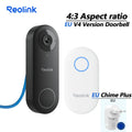 REOLINK 2K+ PoE Video Doorbell 2-Way Talk 4:3 Aspect Ratio Smart Home Video Intercom Wired Door Bell with Chime(EU&UK Optional)