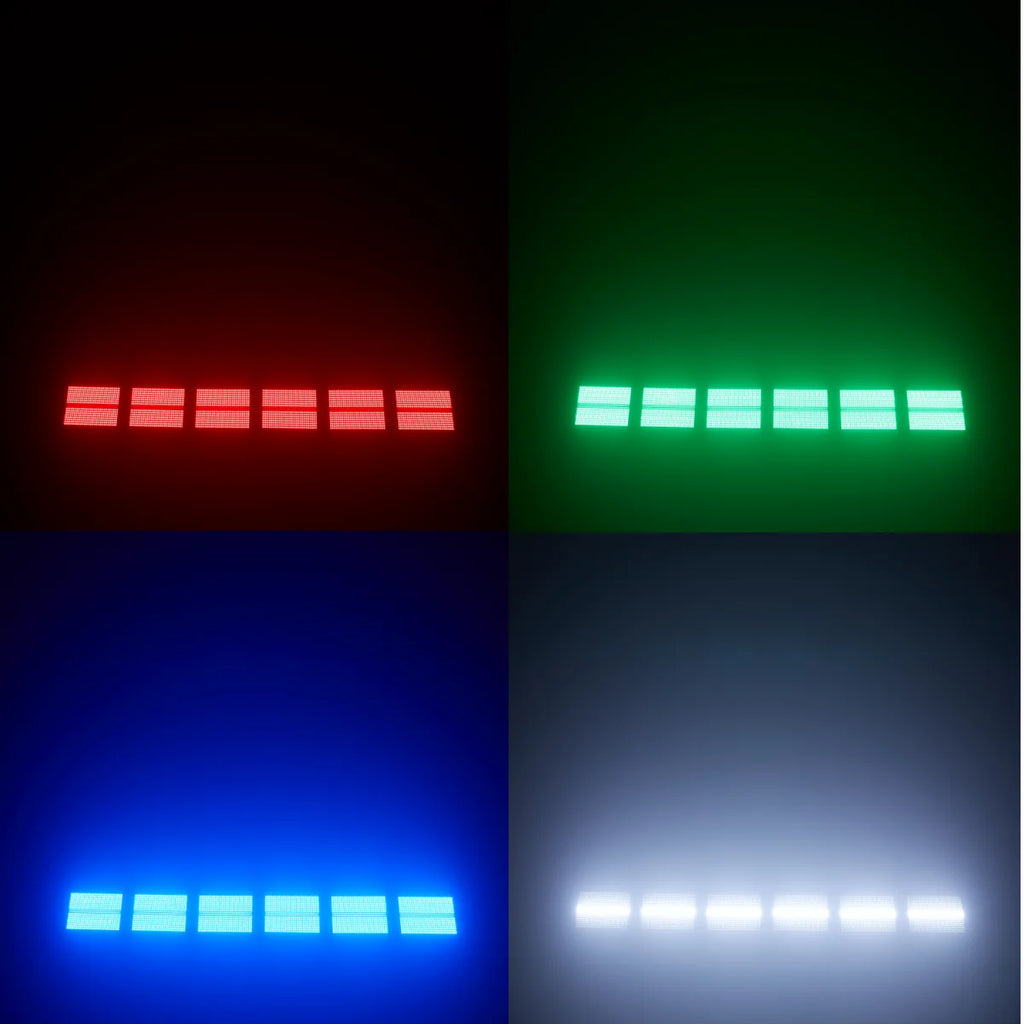 2PCS  200W LED Strobe Light Super Bright RGBW 4in1 48 Partition White 8000K DMX  Dj Wash Bar Strobe Stage Lighting Effects