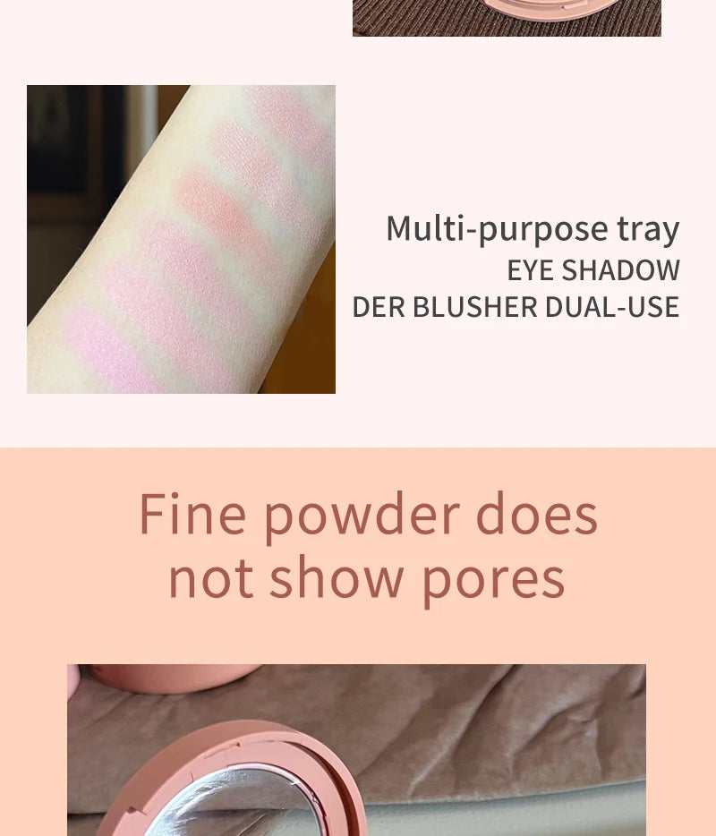 Tidesmit Herorange HR402 monochrome matte blush in Peach Orange shade swatch showing long-lasting soft powder texture